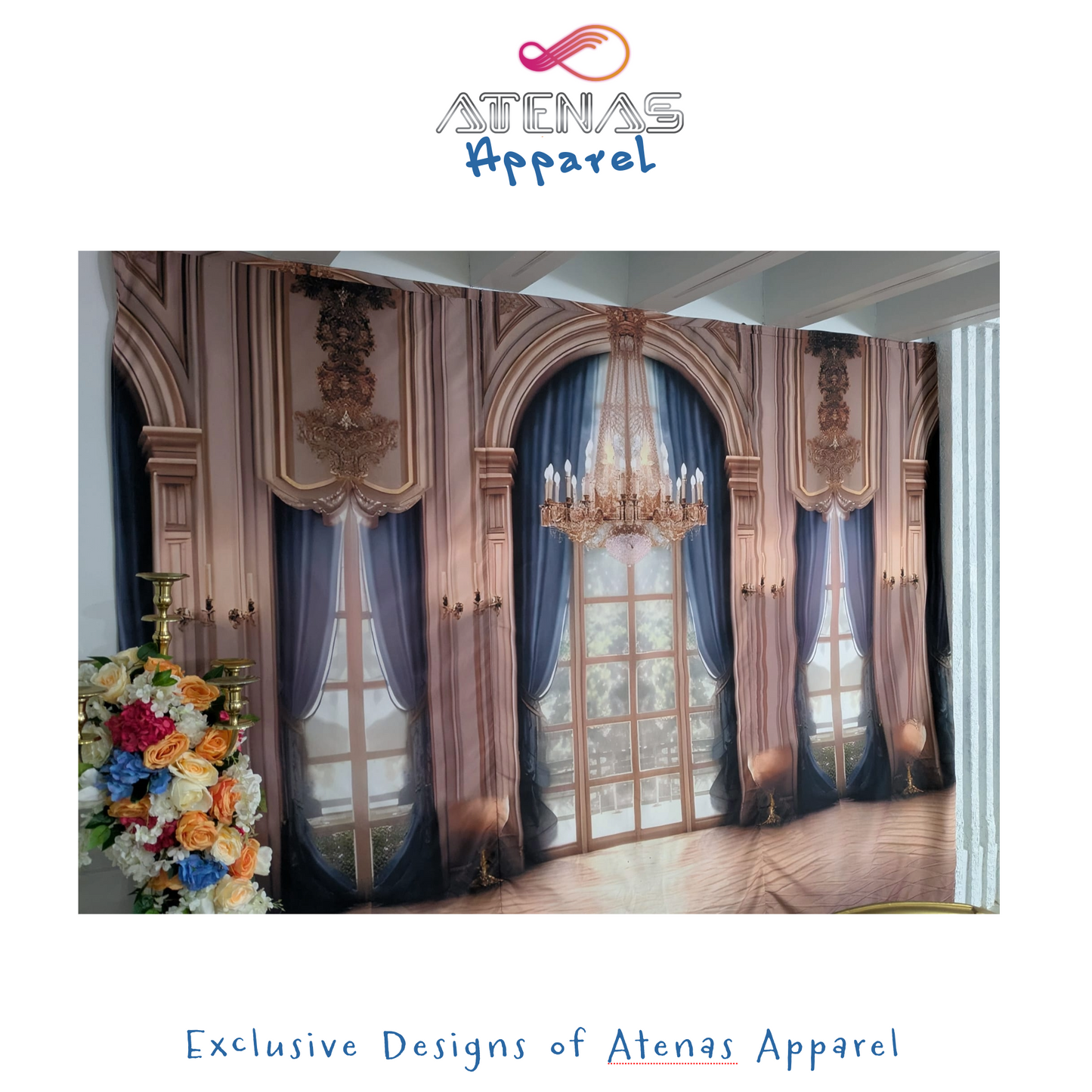 Make a bold impact with a full wall canvas—perfect for events, photo backdrops, or team branding. Fully customizable with your logo, colors, and design. Durable, vibrant, and exclusive to Atenas Apparel.