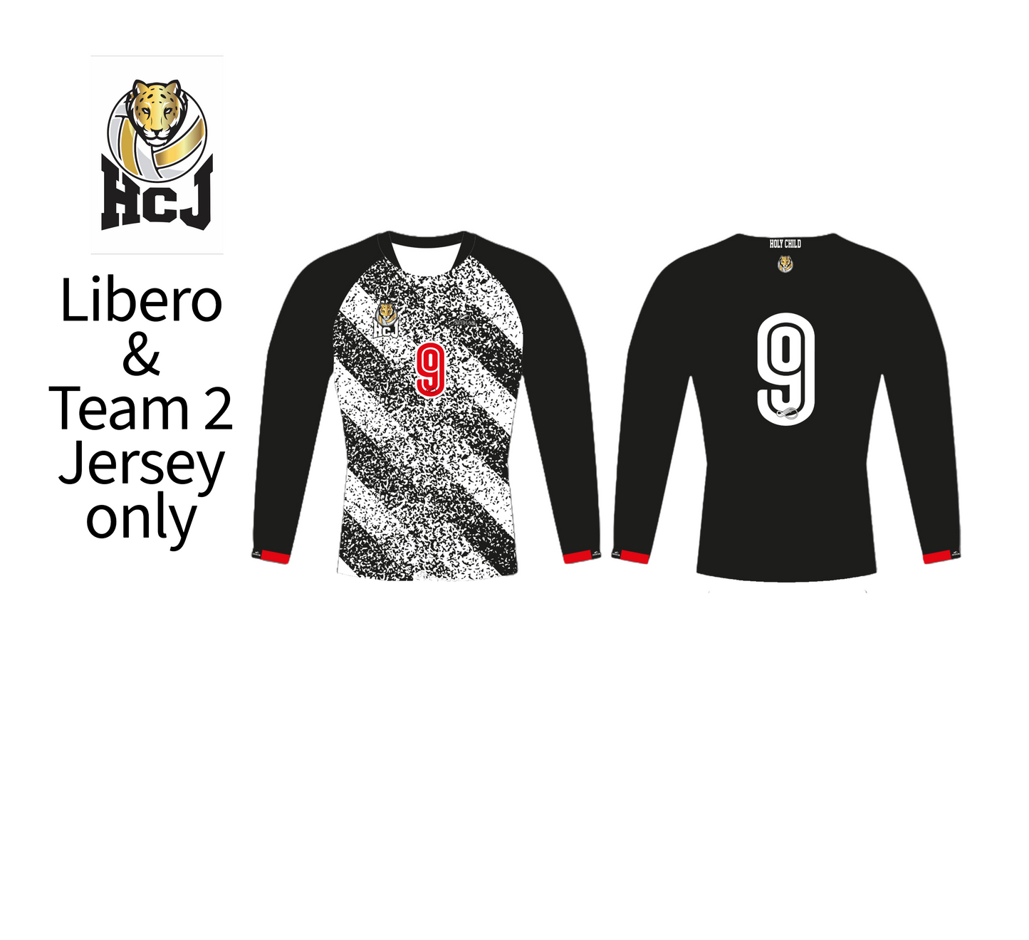 HCJ Volleyball Uniform Set 3pcs - Mandatory set - Team # 2 & Libero Player