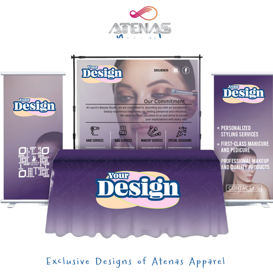 Durable, reusable, and fully customizable—an exclusive Atenas Apparel display solution for teams, schools, and organizations.